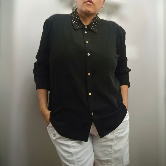 MICHAEL Michael Kors Tops - MICHAEL KORS Women's Embellished Button-Front Shirt. Size XL